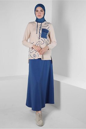 ست گرمکن حجاب سرمه ای زنانه رگولار Alvina - کد 860183424