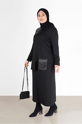 ست بالاتنه و پائین تنه حجاب مشکی زنانه رگولار Alvina - کد 802434412