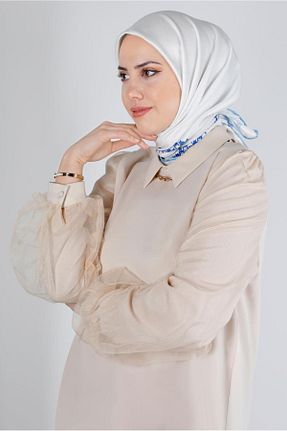 روسری سرمه ای پلی استر Alvina - کد 804945431