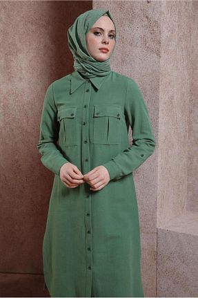 تونیک حجاب سبز زنانه مخلوط ویسکون Alvina - کد 817494640