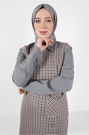 شال طوسی زنانه پلی استر Alvina - کد 817772229