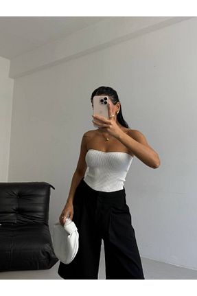بلوز سفید زنانه ساده Castivo Fashion - کد 921861246