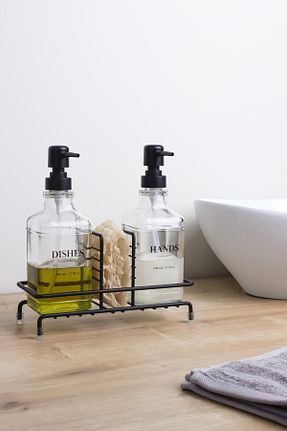 جا صابونی مشکی شیشه Okyanus Home - کد 902992846
