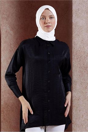 تونیک حجاب مشکی زنانه مخلوط ویسکون Alvina - کد 854289435
