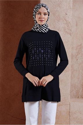 تونیک حجاب مشکی زنانه مخلوط ویسکون Alvina - کد 856217130