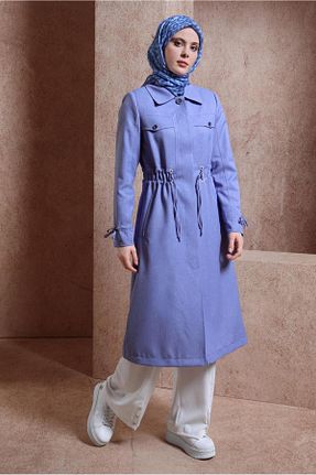 ترنچکت حجاب آبی زنانه بدون آستر Alvina - کد 818067837