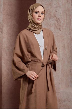 ست بالاتنه و پائین تنه حجاب قهوه ای زنانه رگولار Alvina - کد 818748746
