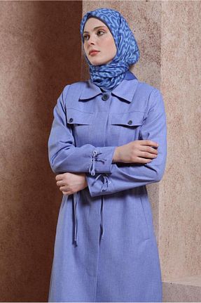 ترنچکت حجاب آبی زنانه بدون آستر Alvina - کد 818067837