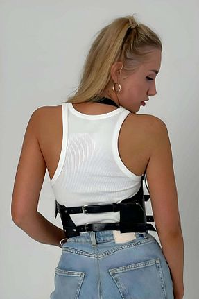 کمربند مشکی زنانه چرم مصنوعی Angels Passion - کد 952303701