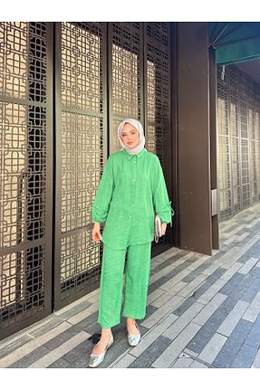 ست بالاتنه و پائین تنه حجاب سبز زنانه رگولار VOLT CLOTHİNG - کد 921055674