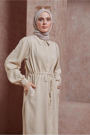ست بالاتنه و پائین تنه حجاب بژ زنانه رگولار Alvina - کد 822655740
