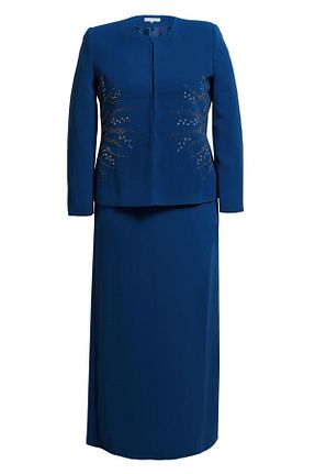 ست بالاتنه و پائین تنه حجاب آبی زنانه رگولار Alvina - کد 833652565