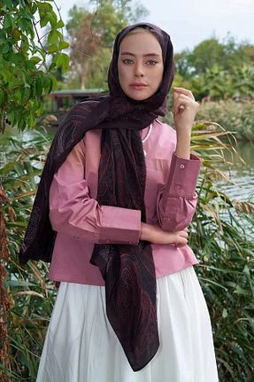 شال زرشکی زنانه ویسکون ED Scarf - کد 872472002