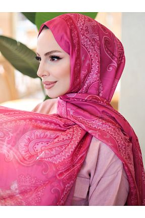 روسری صورتی پنبه ای efdal şal eşarp - کد 921073544