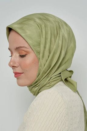 شال سبز زنانه پنبه ای ED Scarf - کد 760205120
