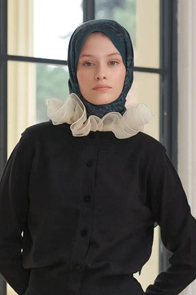 شال سبز زنانه پنبه ای ED Scarf - کد 812882106