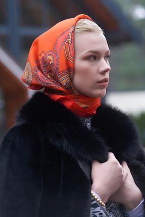 روسری نارنجی ساده ED Scarf - کد 812269567