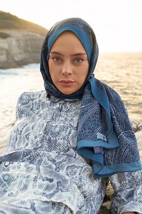 شال آبی زنانه ویسکون ED Scarf - کد 872472274