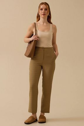 شلوار خاکی زنانه بافتنی SEÇİL - کد 921081069