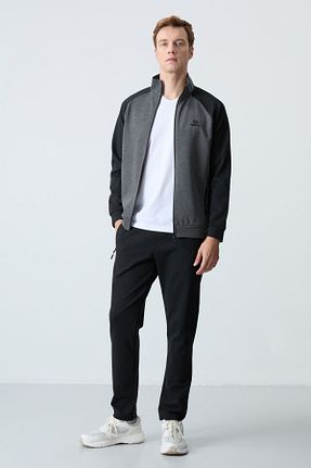 ست گرمکن طوسی مردانه پلی استر TOMMY LIFE - کد 5474501