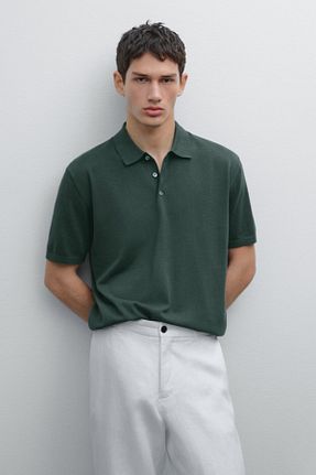 تیشرت سبز مردانه رگولار Massimo Dutti - کد 921099281