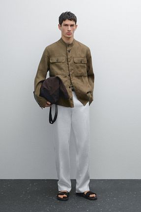 کت خاکی مردانه رگولار Massimo Dutti - کد 921097028