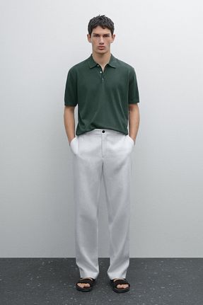تیشرت سبز مردانه رگولار Massimo Dutti - کد 921099281