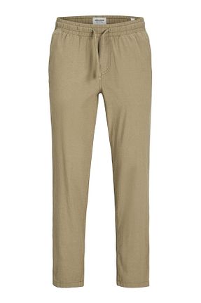 شلوار قهوه ای مردانه الاستین Jack & Jones - کد 882038202