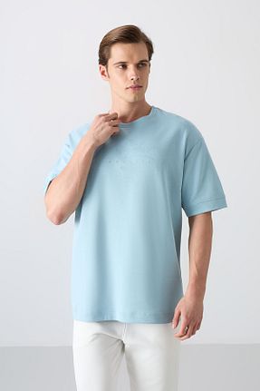 تیشرت آبی مردانه رگولار TOMMY LIFE - کد 817831736