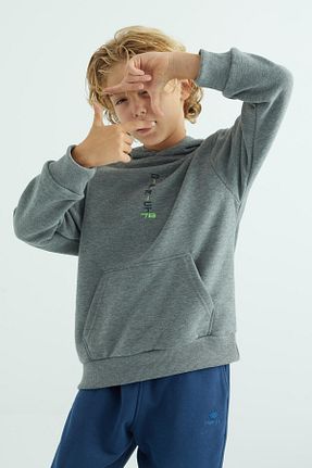 سوئیشرت طوسی بچه گانه ساده TOMMY LIFE - کد 358945507