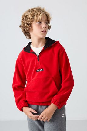 سوئیشرت قرمز بچه گانه ساده TOMMY LIFE - کد 853847687