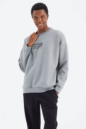 سوئیشرت طوسی مردانه چاپی TOMMY LIFE - کد 767539040