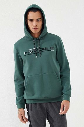 سوئیشرت سبز مردانه چاپی TOMMY LIFE - کد 51674681
