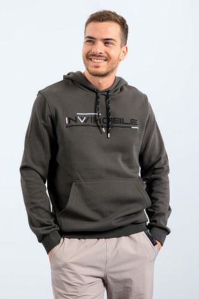 سوئیشرت خاکی مردانه چاپی TOMMY LIFE - کد 61831158