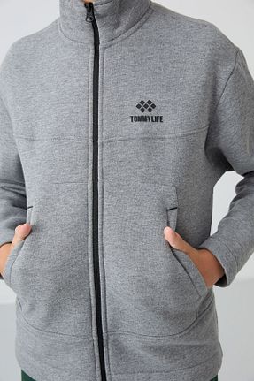 سوئیشرت طوسی بچه گانه نقش دار / کار شده TOMMY LIFE - کد 852964710