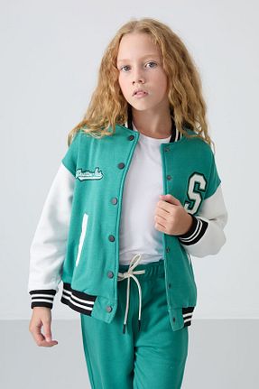سوئیشرت سبز بچه گانه بافت دار TOMMY LIFE - کد 853887728