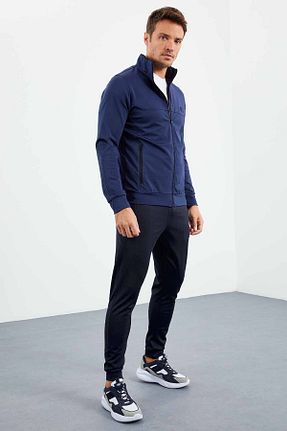 ست گرمکن سرمه ای مردانه پلی استر TOMMY LIFE - کد 152666472