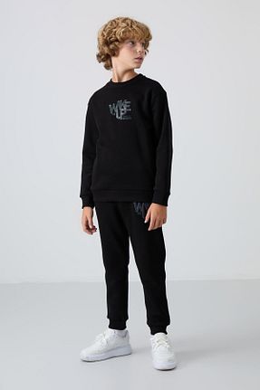 ست گرمکن مشکی بچه گانه پنبه ای TOMMY LIFE - کد 853885196