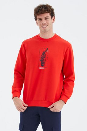 سوئیشرت سبز مردانه چاپی TOMMY LIFE - کد 762688214