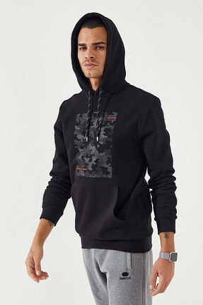 سوئیشرت مشکی مردانه Kamuflaj TOMMY LIFE - کد 51858053