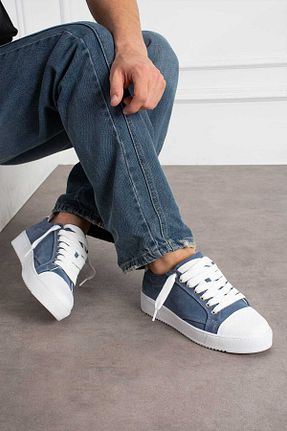کفش اسنیکر آبی زنانه چرم اصل 22bymali - کد 921119522