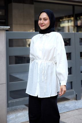 پیراهن حجاب سفید زنانه رگولار LOCCO - کد 921139449