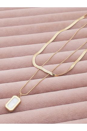 گردنبند استیل ( فولاد ) طلائی زنانه استیل ضد زنگ Siya Silver - کد 861950322