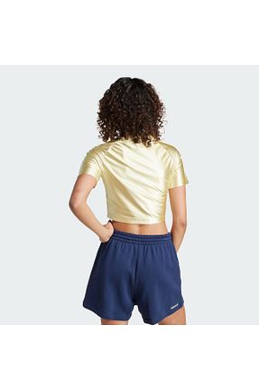 تیشرت اسپرت زرد زنانه رگولار adidas - کد 921144299