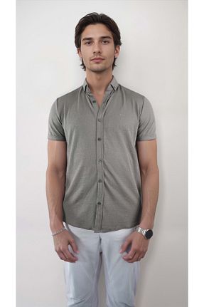 پیراهن خاکی مردانه اسلیم فیت COONLESS - کد 903293813