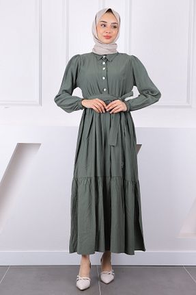لباس حجاب خاکی زنانه رگولار İmajButik - کد 921150481