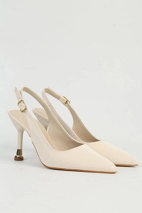 کفش پاشنه بلند کلاسیک بژ زنانه PU Pierre Cardin - کد 921146937