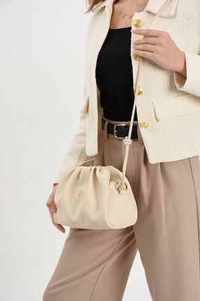 کیف پستچی بژ زنانه چرم مصنوعی Nas Bag - کد 290223125