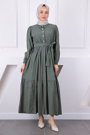لباس حجاب خاکی زنانه رگولار İmajButik - کد 921150481