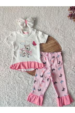 ست نوزادی صورتی بچه گانه پنبه ای Tomuycuk Bebe - کد 111709998
